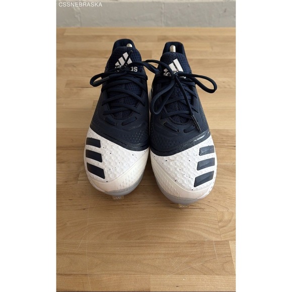adidas Shoes - Adidas Navy White con V Bounce Metal Baseball Cleats VanguardVend - Size 8.5